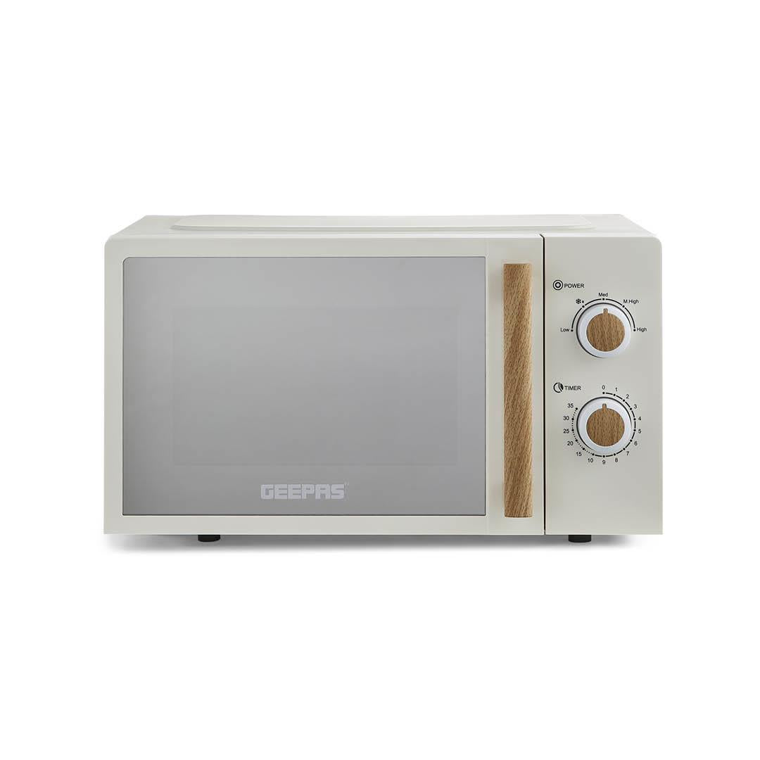 20L Cream NordiQ Solo Microwave Oven With 5 Power Levels 700W