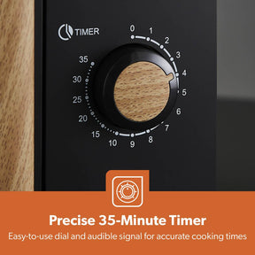 20L Black NordiQ Solo Microwave Oven With 5 Power Modes 700W