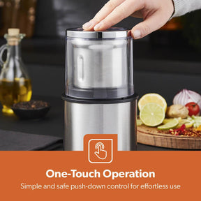 200W One-Touch Stainless Steel Wet & Dry Spice Grinder