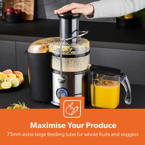 800W Centrifugal Juicer with 2-Speeds and Pulse Function