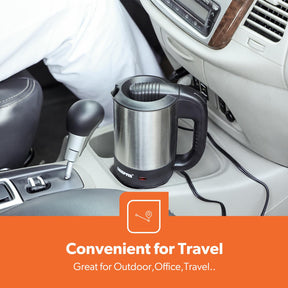 12V Stainless Steel Portable Car and Truck Kettle 500ml