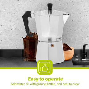 6 Cup Moka Pot 0.3L Stove Top Espresso Maker