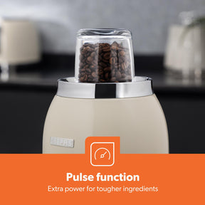 Retrovive Cream 2-In-1 Food Jug Blender With 1.5L Glass Jug