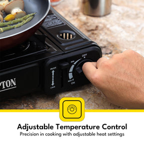 Portable Single Burner Gas Stove - Camping Outdoor Hob Cooker