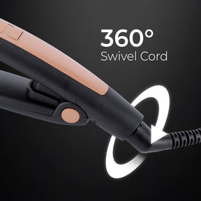 Ceramic Hair Straighteners With Adjustable Temperature and Swivel Cord