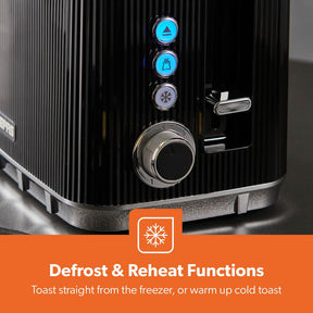 Black Arcus 2 Slice Toaster With 7 Browning Levels