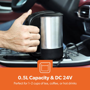 24V Car Travel Kettle 500ML Caravan Portable