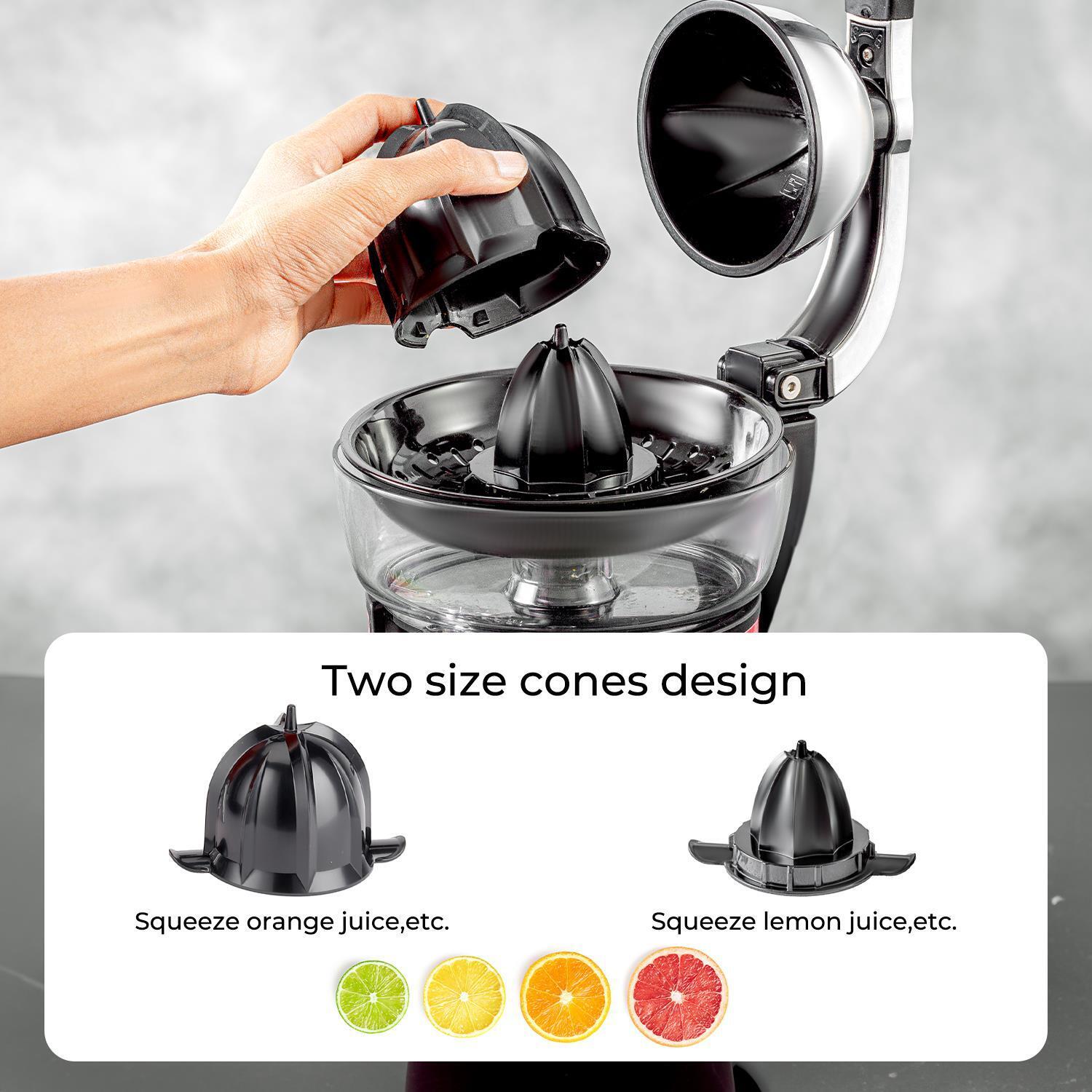 Dual-Cone Electric Juicer and Citrus Extractor