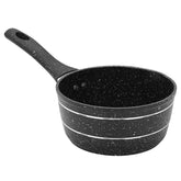 16cm Aluminium Non-Stick Black Granite Saucepan