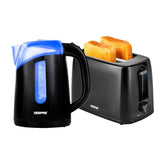 2 Slice Toaster & Illuminating LED Electric Kettle Set