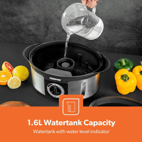 3-Tier Electric Stainless Steel Food Steamer and Cooker 12L