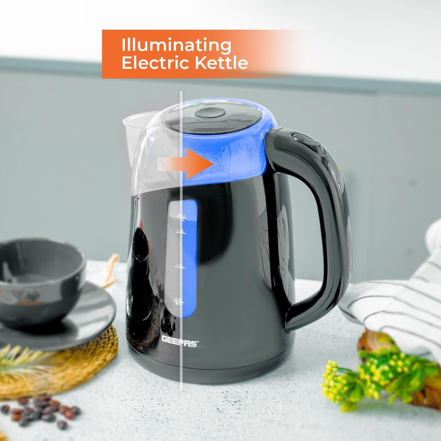2 Slice Toaster & Illuminating LED Electric Kettle Set