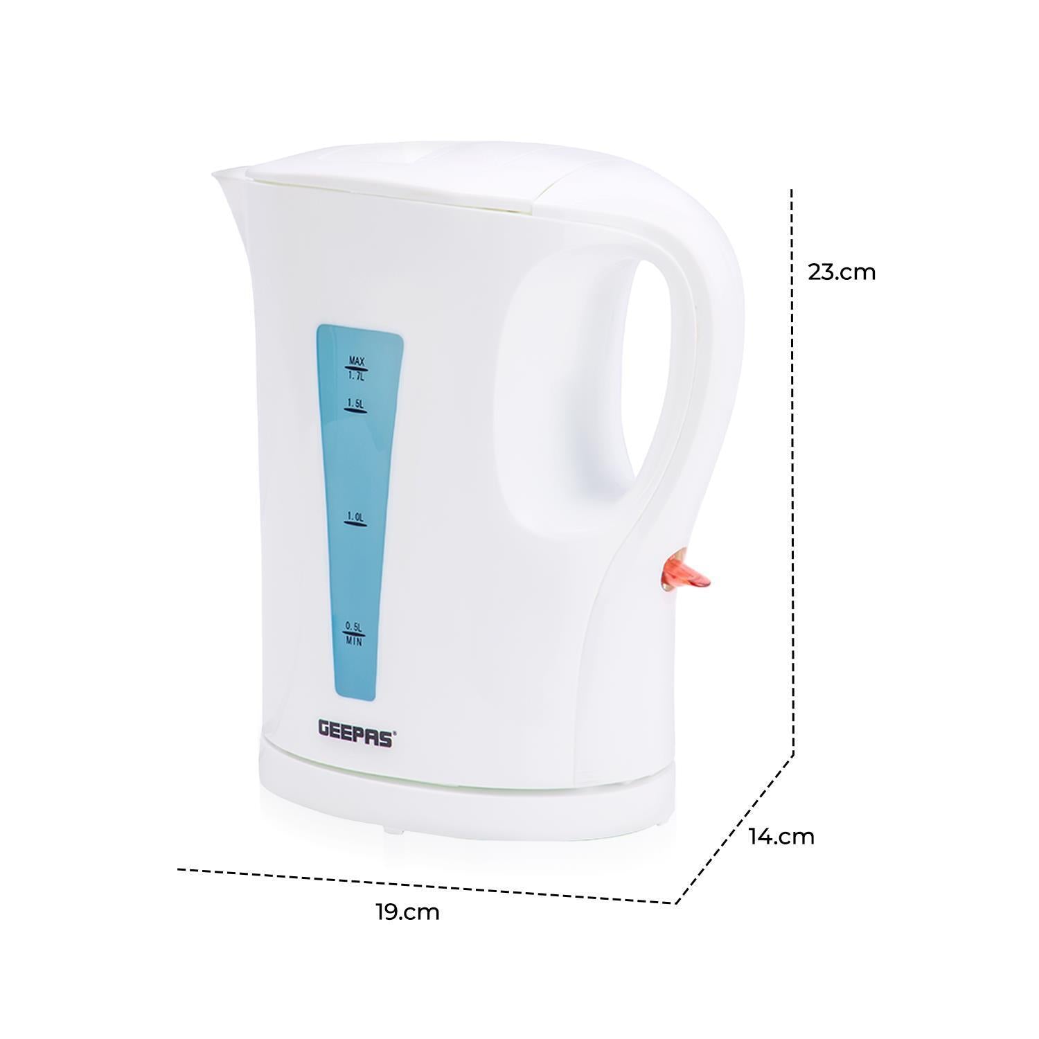 White 1.7L Rapid-Boil Kettle & Four-Slice Toaster Set