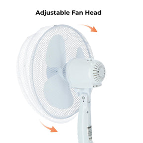 2-Pack White 16" Oscillating Standing Pedestal Fans