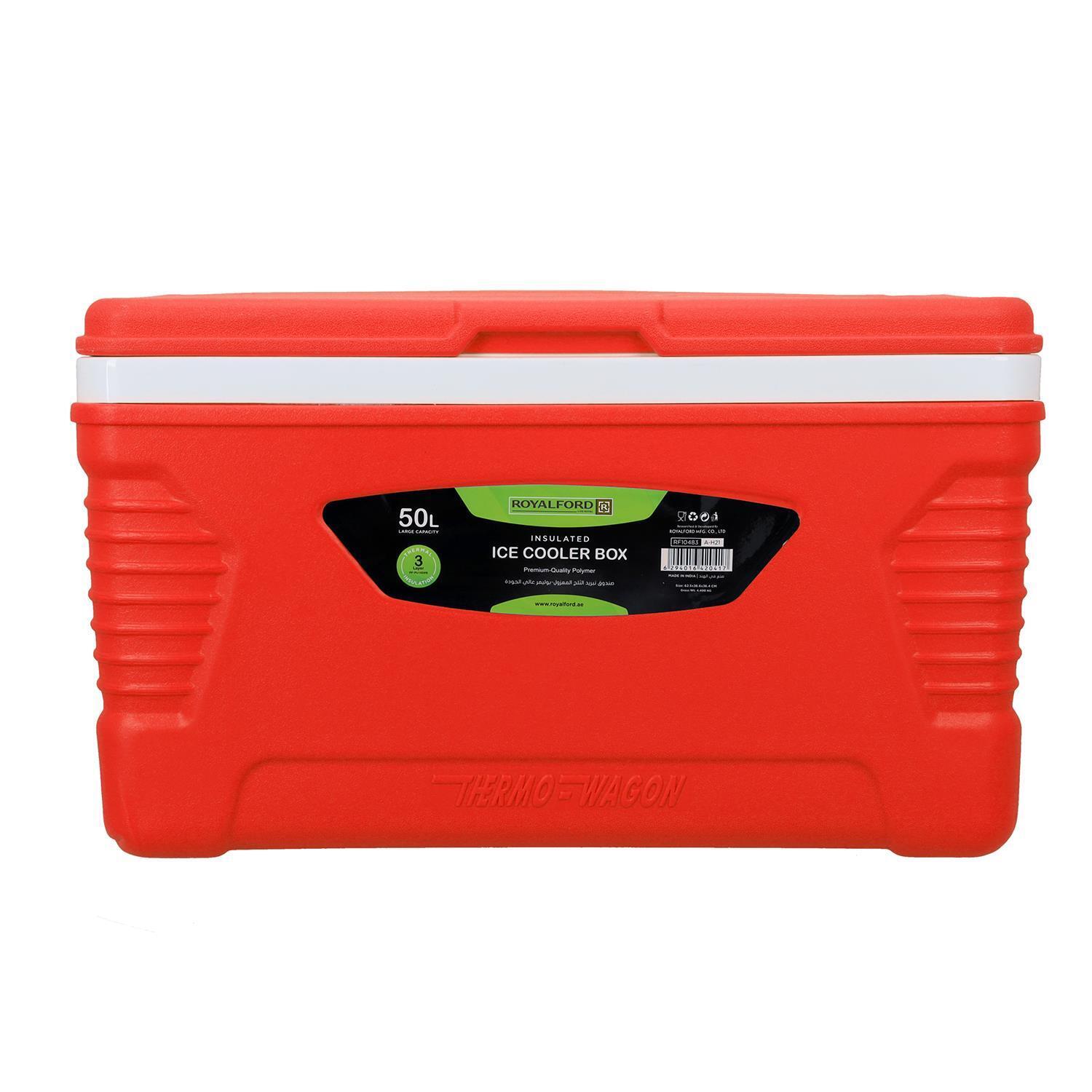 50L Red Double Insulated Ice Cooler Chest