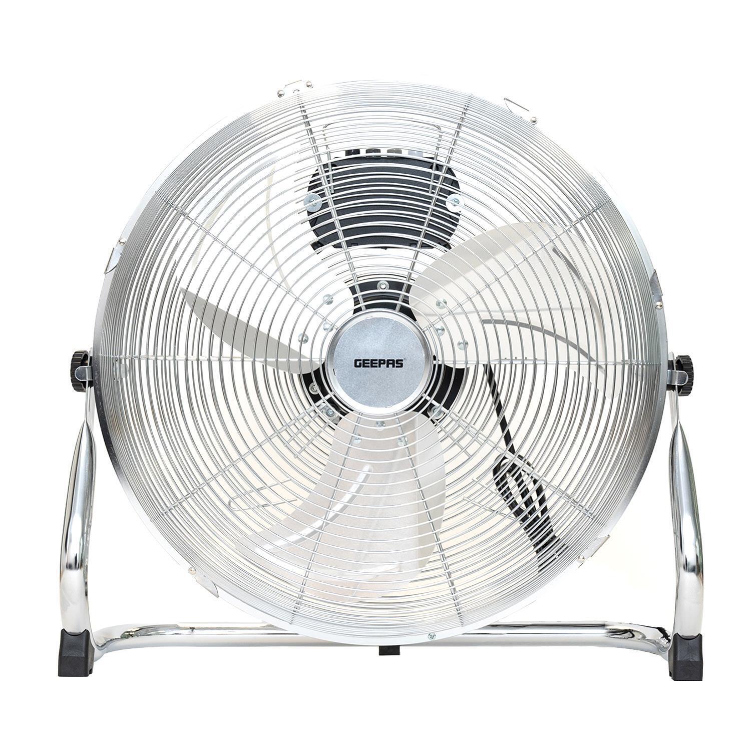 16'' Silver Chrome Electric Floor Fan Air Cooling Fan