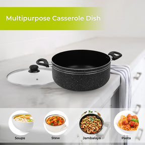 Non-Stick Casserole Dish Cooking Pot with Lid (24cm-32cm)