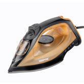 Black & Gold 1800W Non-Stick Steam Iron With Adjustable Temperature