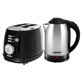 1.8L Cordless Electric Kettle & 2-Slice Bread Toaster Set