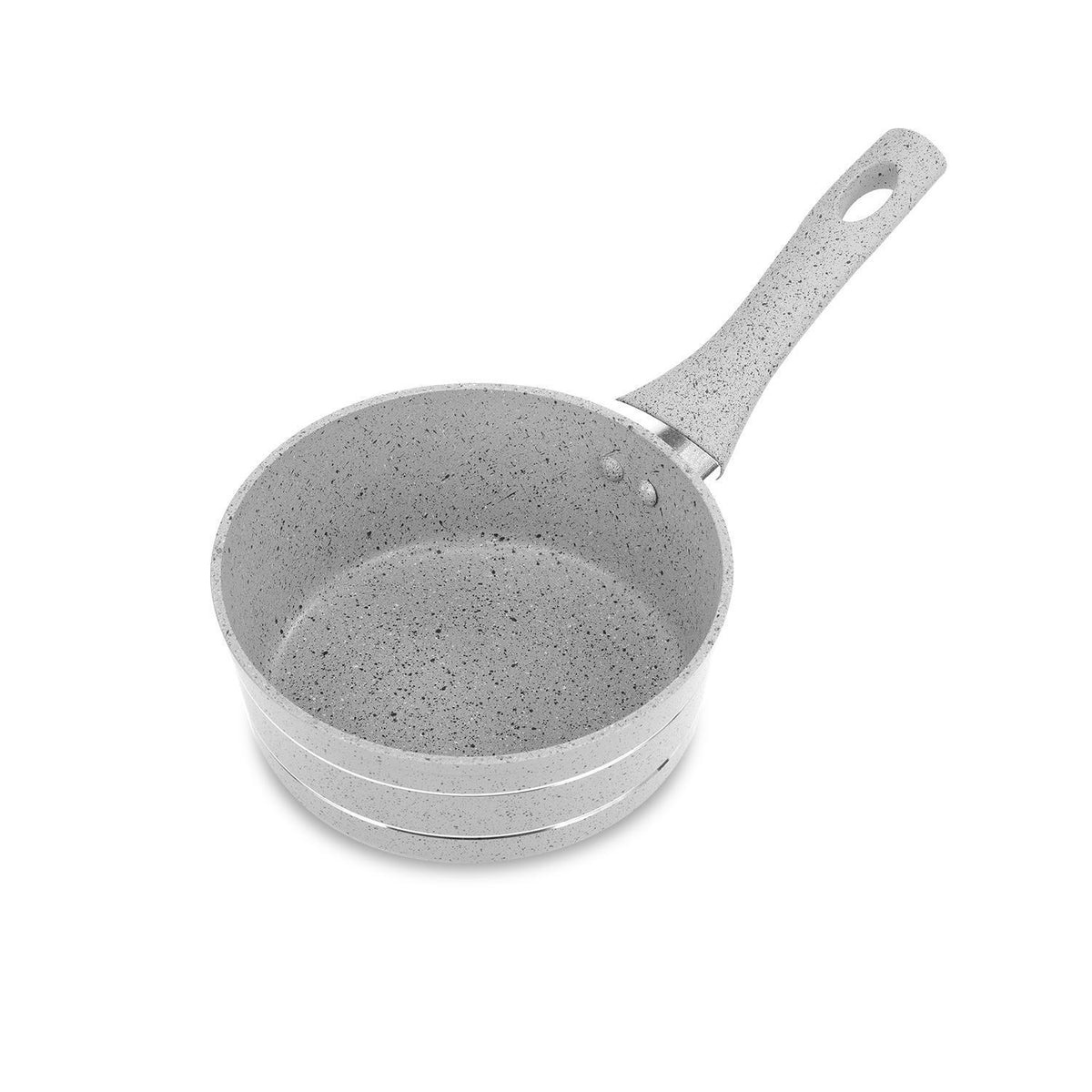 18cm Induction Non-Stick Grey Granite Saucepan