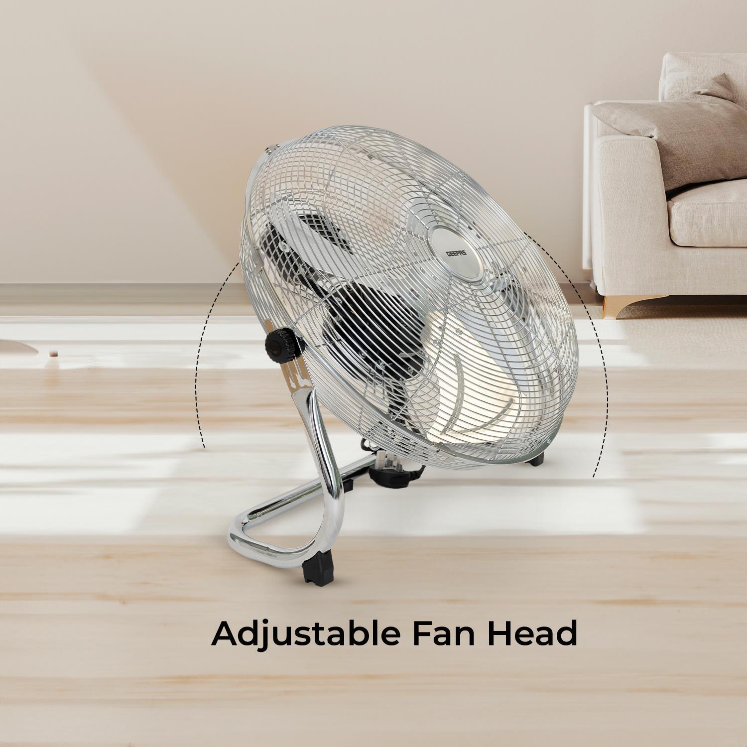 16'' Silver Chrome Electric Floor Fan Air Cooling Fan