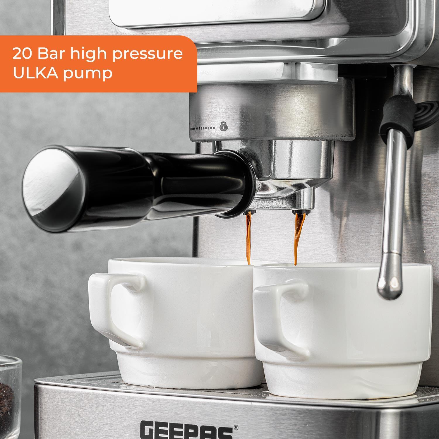 Luxury 20-Bar Espresso Silver Coffee Machine