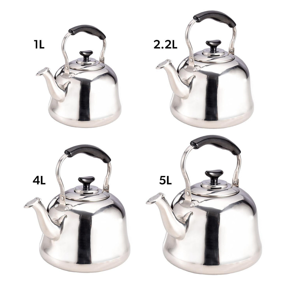 1L 5L Stovetop Stainless Steel Tea Stovetop Kettle