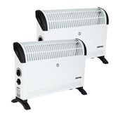 2-Pack White Freestanding Convector Heaters