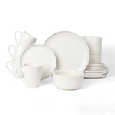 16-Piece Stoneware Dinner Set Plates, Bowls and Cups Set
