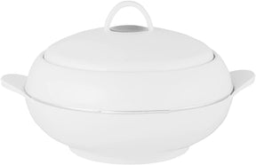 Royalford White Casserole Hot Pot Food Warmer 3.5L Casserole Dishes