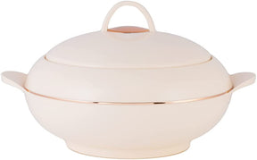 1.6L beige casserole dish and hot pot on a white background.