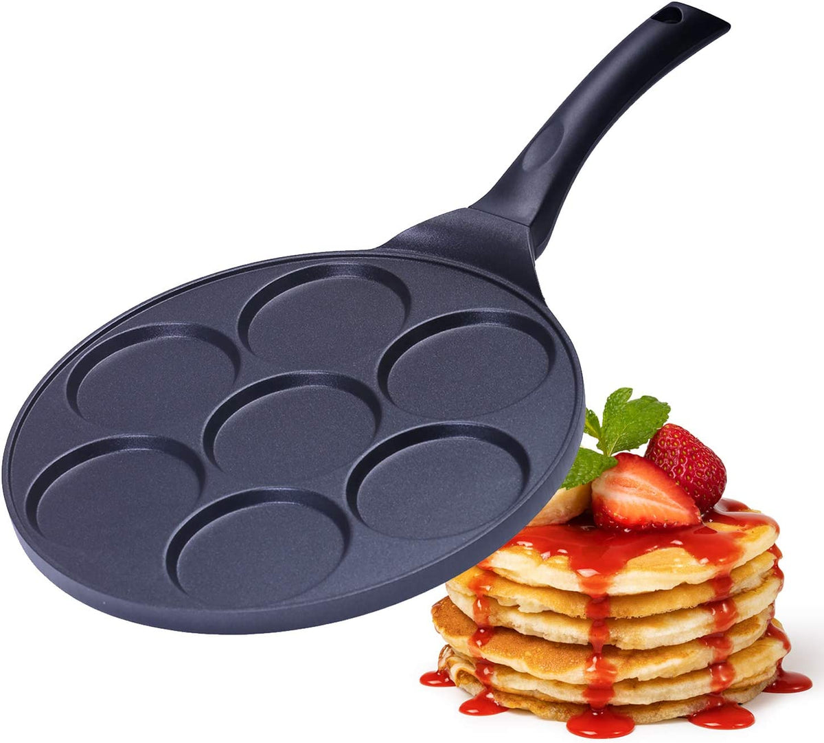 7-Hole Die-Cast Aluminium Pancake Maker Pan