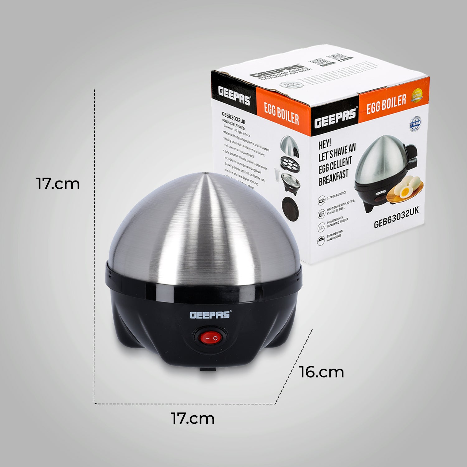 Egg Cooker, Electric Egg Boiler Made of PP and Stainless Steel