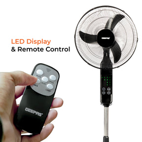 16’’ Pedestal Fan with Remote Control, 60W