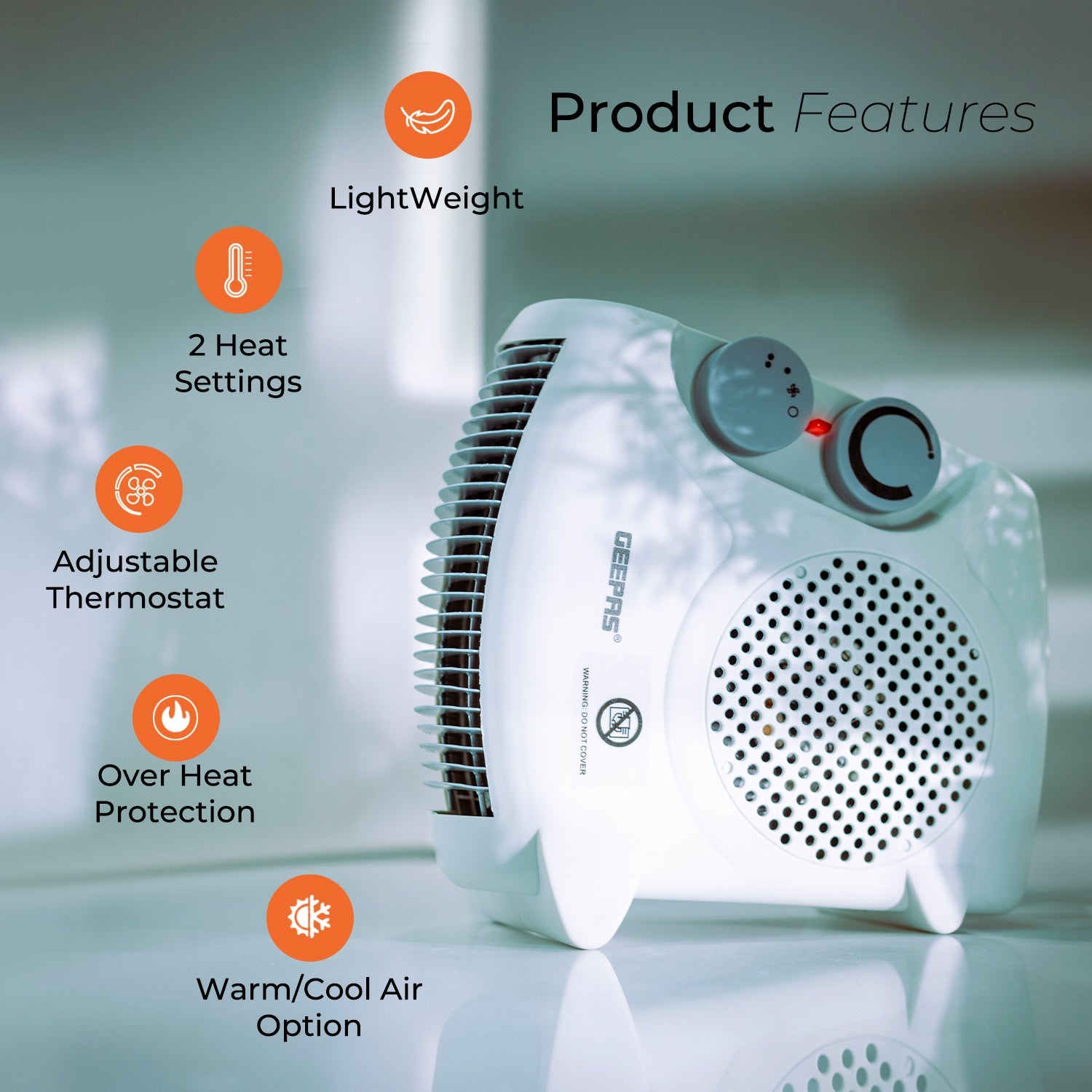 Portable Fan Heater Heaters Geepas | For you. For life. 