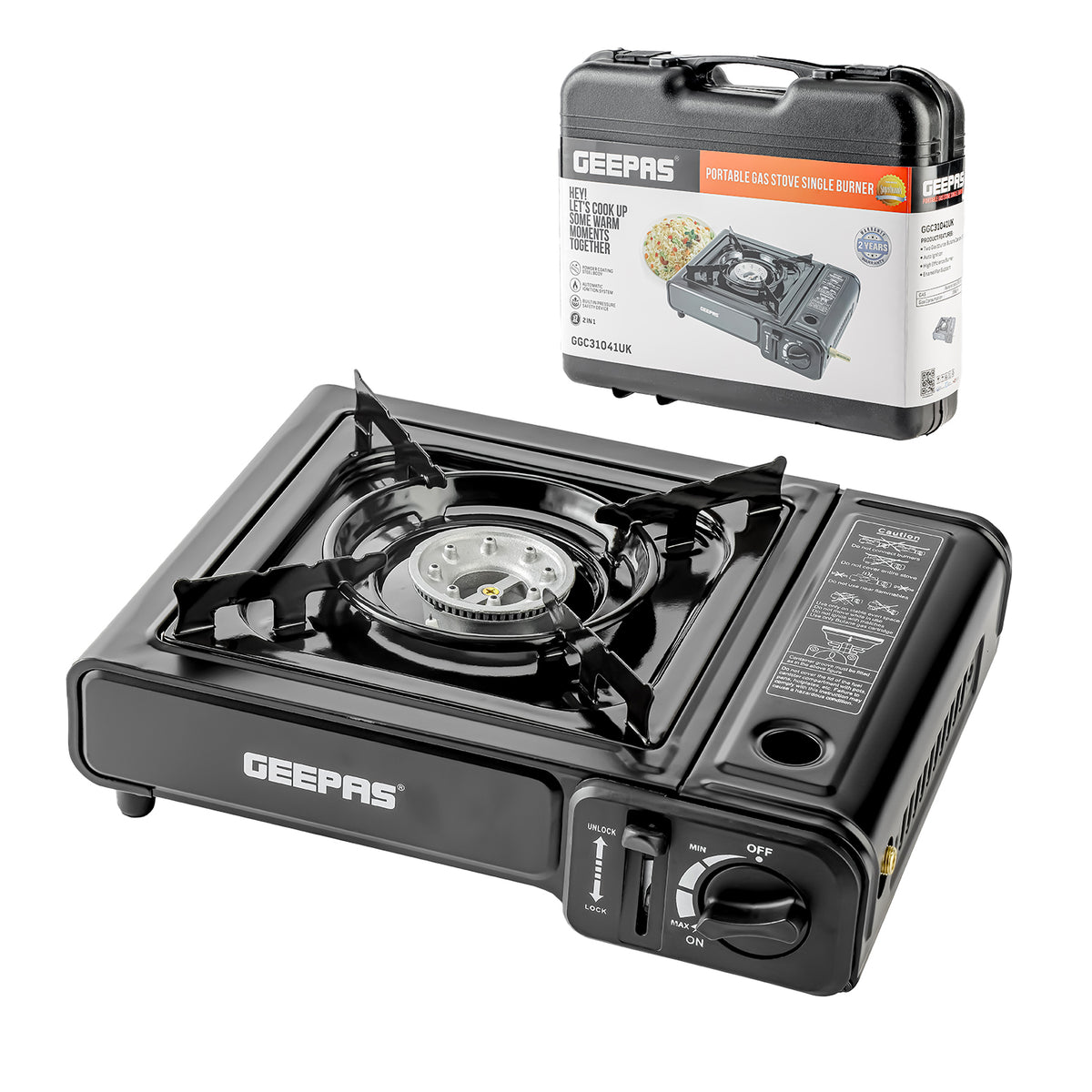 2-In-1 Single Camping Gas Stove With Carry Case