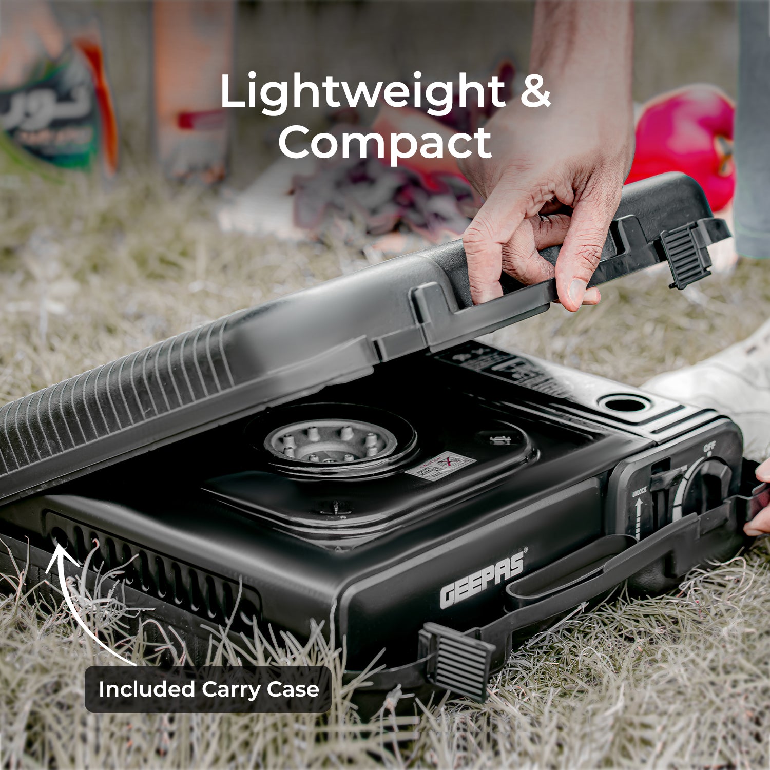 2-In-1 Single Camping Gas Stove With Carry Case