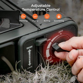A wide temperature control for four main temperature points of warming, frying, boiling and simmering.