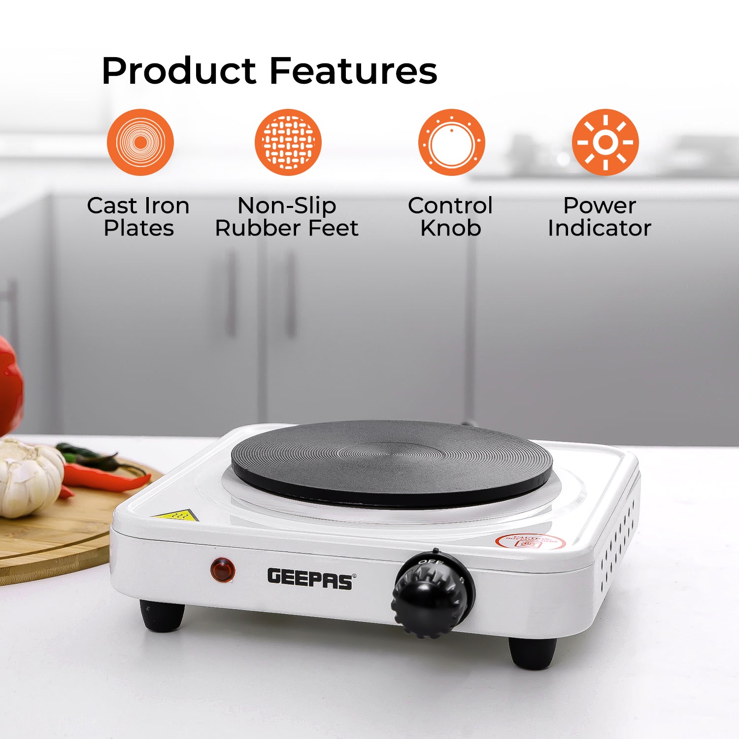 1000W Single Electric Hot Plate Table Top Cooker