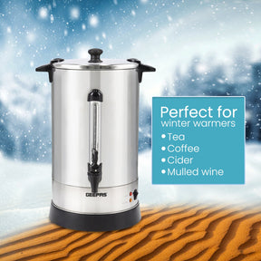 20L Stainless Steel Electric Urn (1650W) Electric Catering Urn Geepas | For you. For life. 