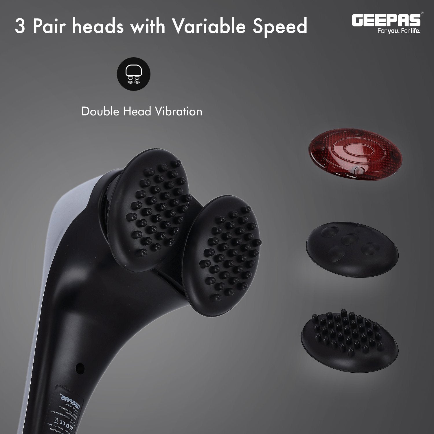 Double Head Full Body & Back Electric Massager Massager Geepas | For you. For life. 