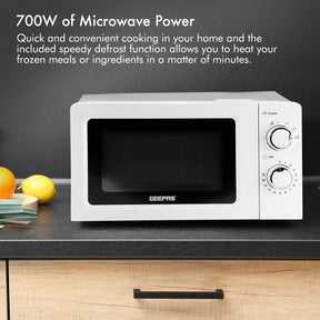 20L Solo Freestanding White Microwave Oven