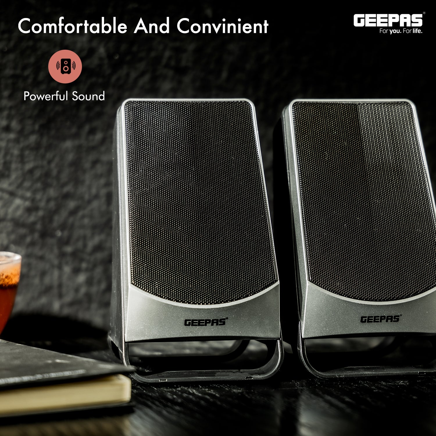 Geepas | For you. For life. Stereo USB Speakers For Laptop, TV and More Speakers