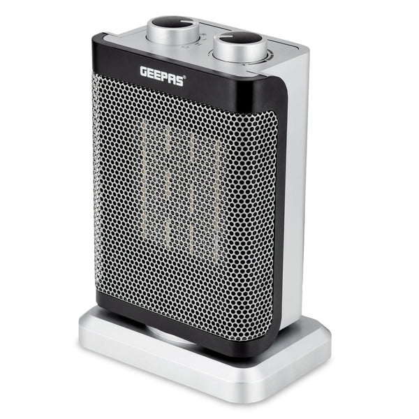 Silver Electric Ceramic PTC Space Heater Geepas UK