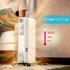 Oil Filled Radiator Heater, 800W Heaters Geepas | For you. For life. 