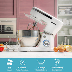 Stand Mixer, 1000W Tilt-Head Food Mixer 5L Stand Mixer Geepas | For you. For life. 