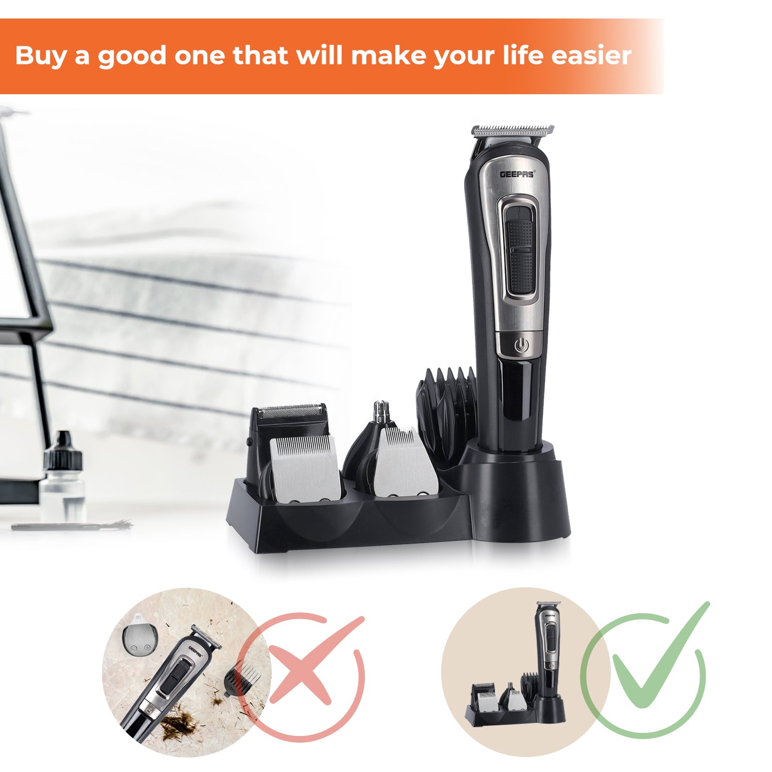 11-In-1 Men's Trimmer and Shaver Grooming Kit