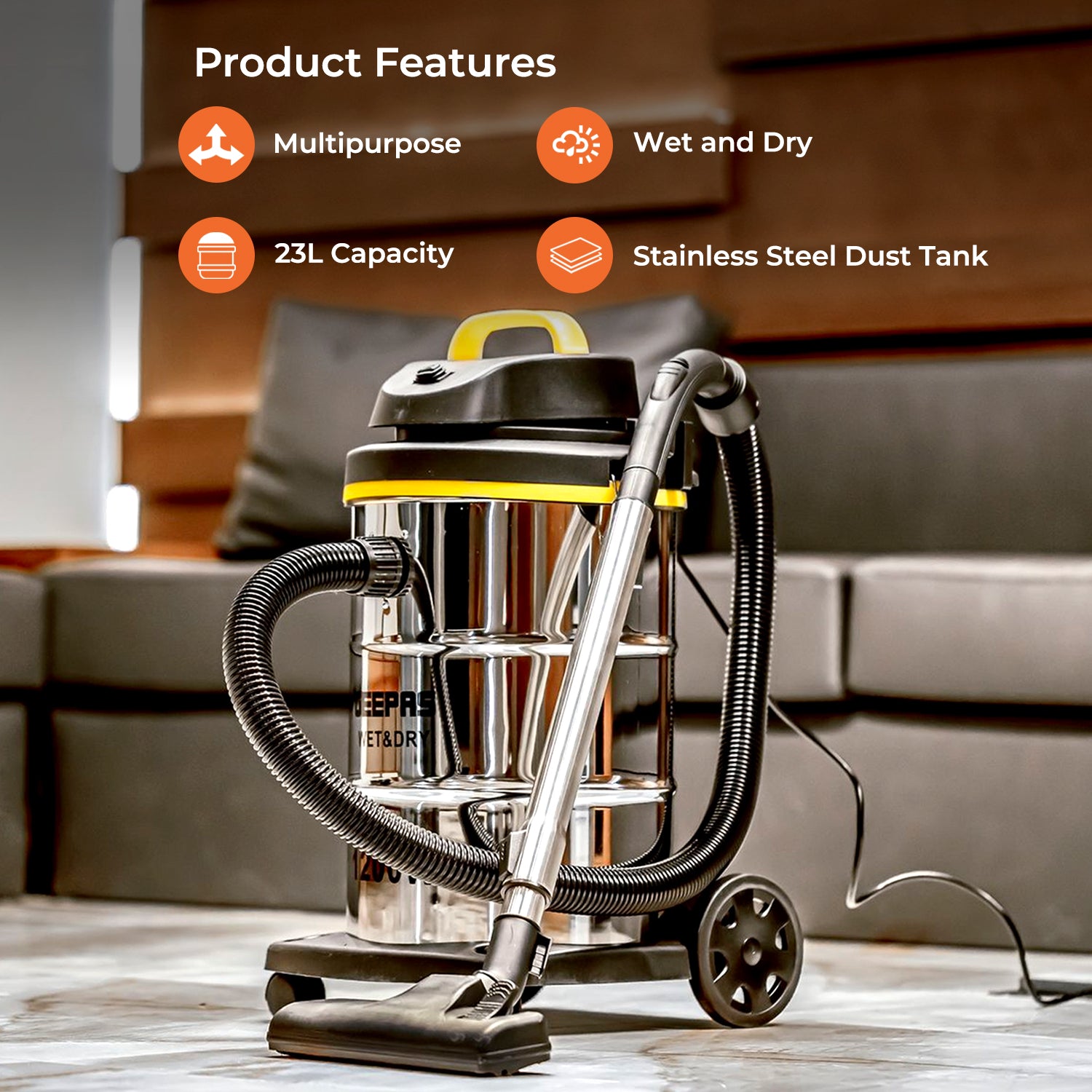 Geepas | For you. For life. Heavy Duty Wet & Dry Vacuum Cleaner Vacuum Cleaner