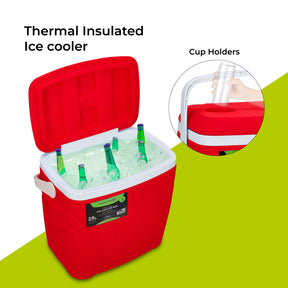 Royalford 28L Red Insulated Ice Cooler Box Coolers