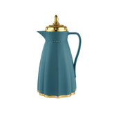 1L Hala 'Sea Blue' Glass Vacuum Flask and Tea Pot